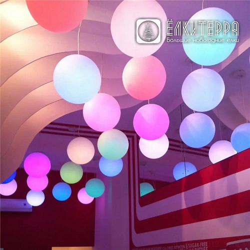 Уличный шар-светильник Moonlight 220V RGB, высота 20 см